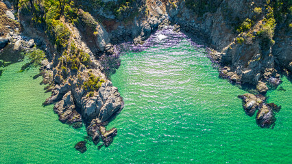 Kapidag Peninsula coastline view in Turkey