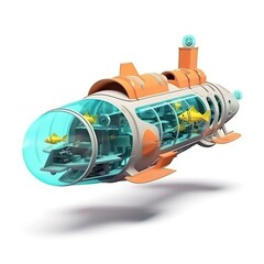 Submarine under water