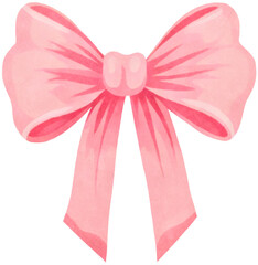 bow ribbon watercolor clipart illustration