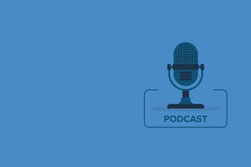 Podcast design using Microphone icon	