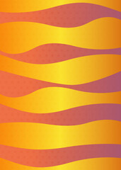 麻の葉模様 橙色と金色の和柄背景イラスト