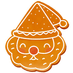 christmas santa gingerbread cookie