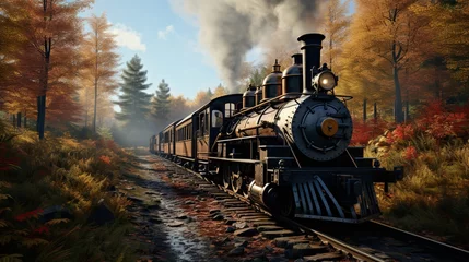 Deurstickers old steam train © faiz