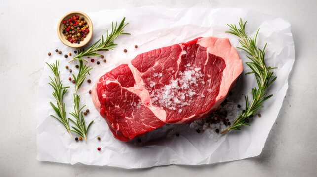 Raw fresh meat Ribeye steak entrecote of Black Angus Prime meat