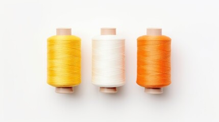 sewing threads on a white background.