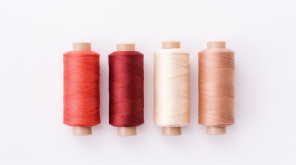 sewing threads on a white background.