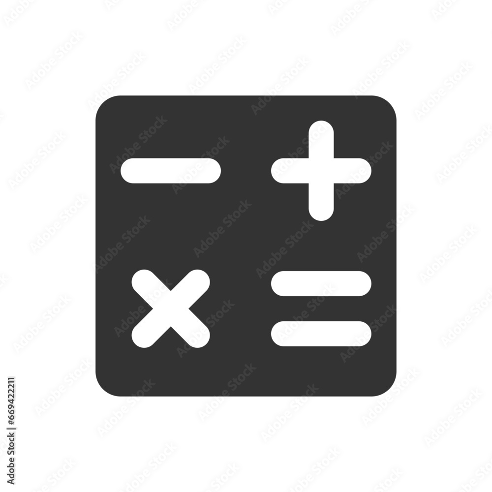 Poster calculator glyph vector icon isolated. calculator stock vector icon for web, mobile app and ui desig