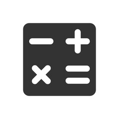 Calculator glyph vector icon isolated. Calculator stock vector icon for web, mobile app and ui design
