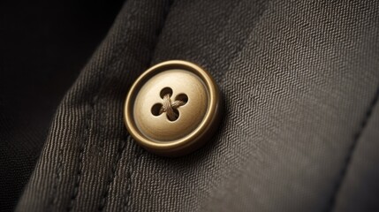 close-up of a button on clothes. - obrazy, fototapety, plakaty
