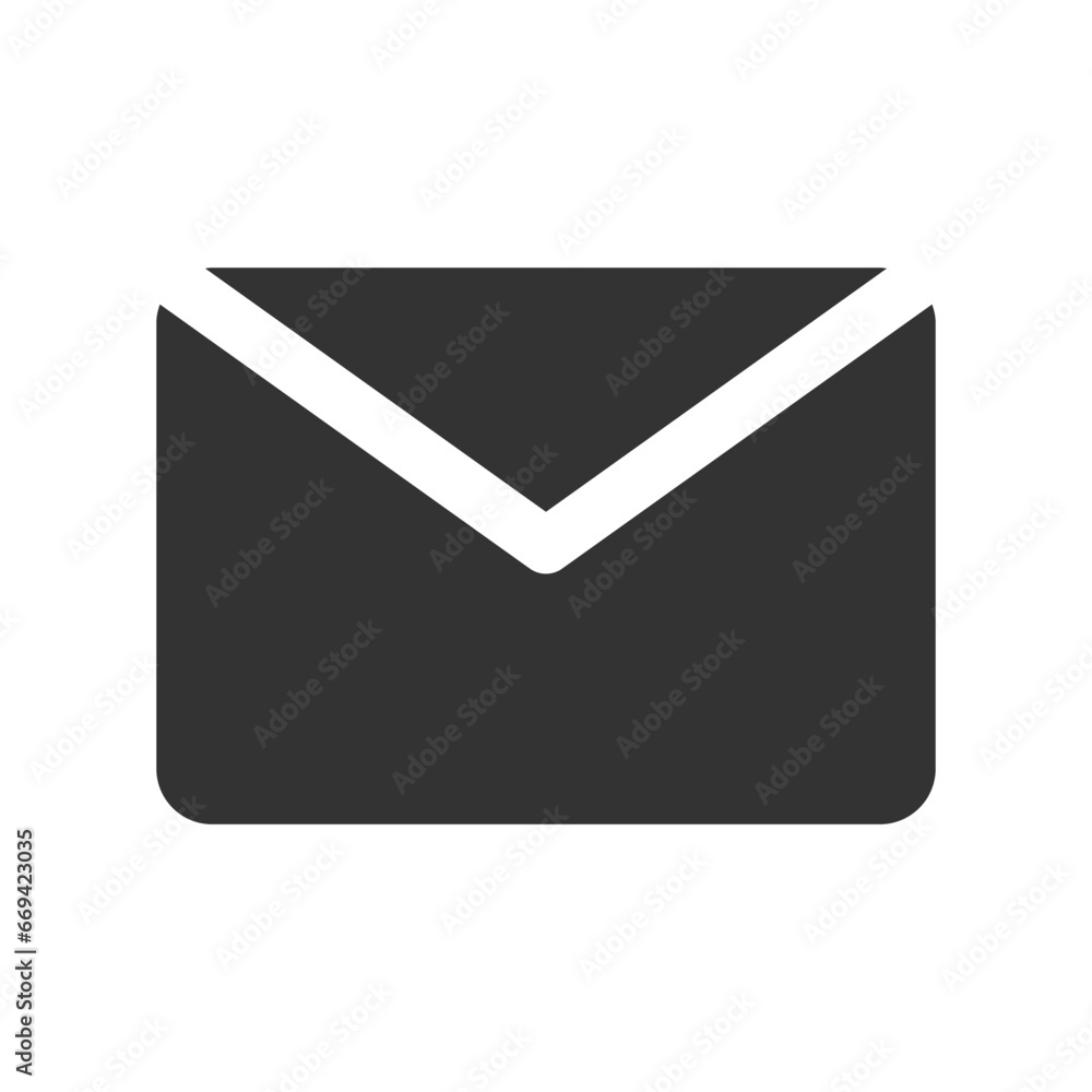 Poster envelope glyph vector icon isolated. envelope stock vector icon for web, mobile app and ui design