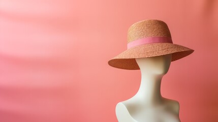 mannequin with a woman's hat.