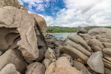 Granite rocks on the coast of Sardinia, Italy