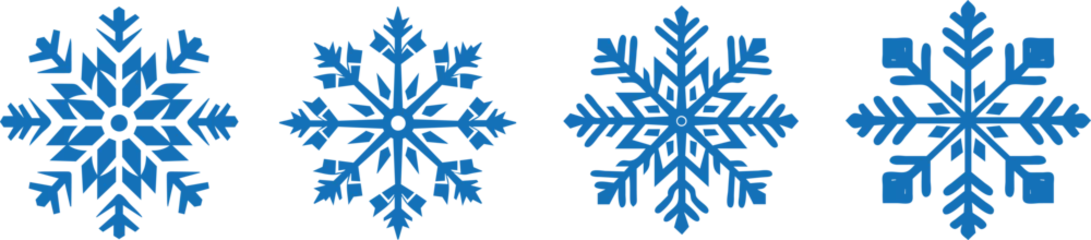 Foto op Plexiglas Snowflake vector. Silhouette of snowflakes for winter decoration © PNG River Gfx