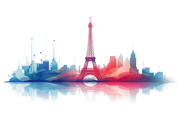 eiffel tower  icon of Paris illustration