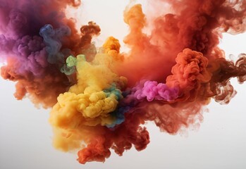 simple background, colorful smoke. AI Generated