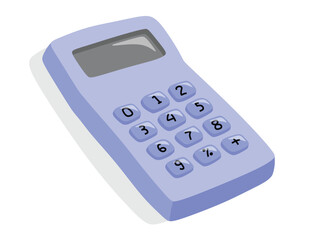Cute calculator Flat design vector set.