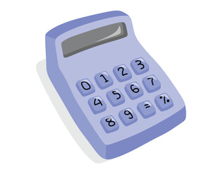 Cute calculator Flat design vector set.