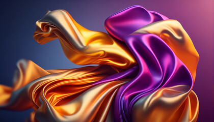 Fototapeta na wymiar Background with abstract silk flow