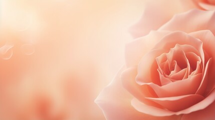Rose flower background, closeup with soft focus, blurred background - Powered by Adobe