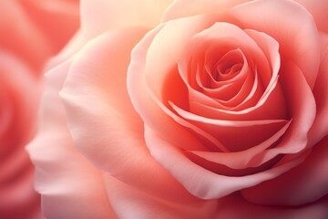 Rose flower background, closeup with soft focus, blurred background