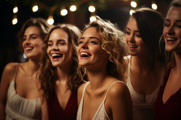 group of women having fun in nightclub