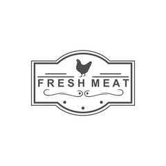 PREMIUM QUALITY FEMALE COCK VECTOR LOGO, BLACK, ON WHITE BACKGROUND