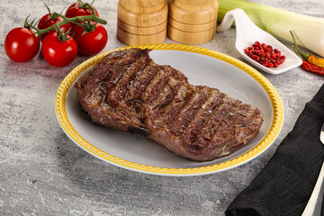 Rib eye steak grilled beef