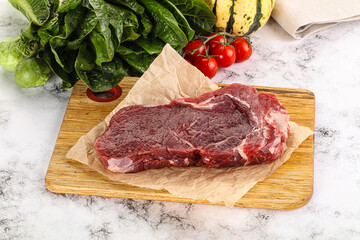 Raw rib eye beef premium steak