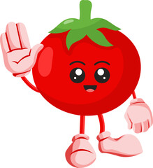 cute vegetable tomato character icon