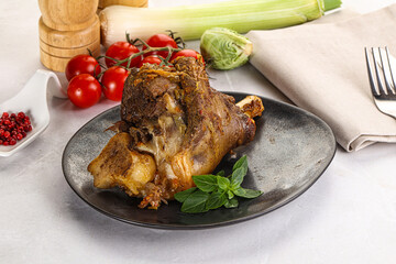Baked Lamb shank with bone