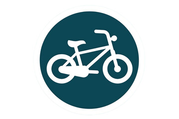 This image showcases an isolated bicycle road sign in vector illustration.

 Generative AI