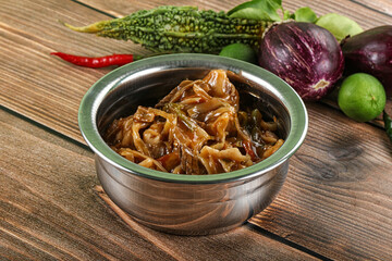 Tibetian cuisine - thenthuk with beef