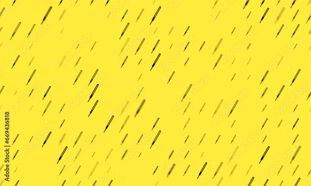 Poster seamless background pattern of evenly spaced black thermometer symbols of different sizes and opacit