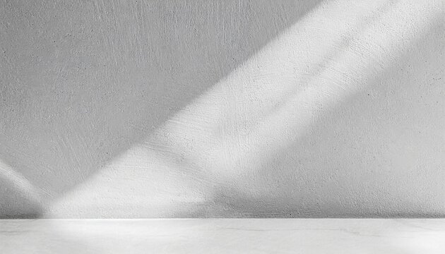 Gray background to present the product  with shadows and light from the window