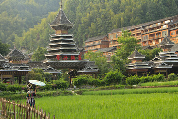 Beautiful Village of Zhaoxing, Guizhou, China
Chinese Characters: Zhaoxing Village