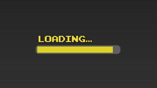 Pixel art 8-bit loading bar concept