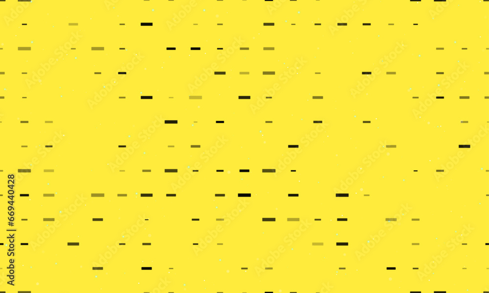 Poster seamless background pattern of evenly spaced black minus symbols of different sizes and opacity. vec