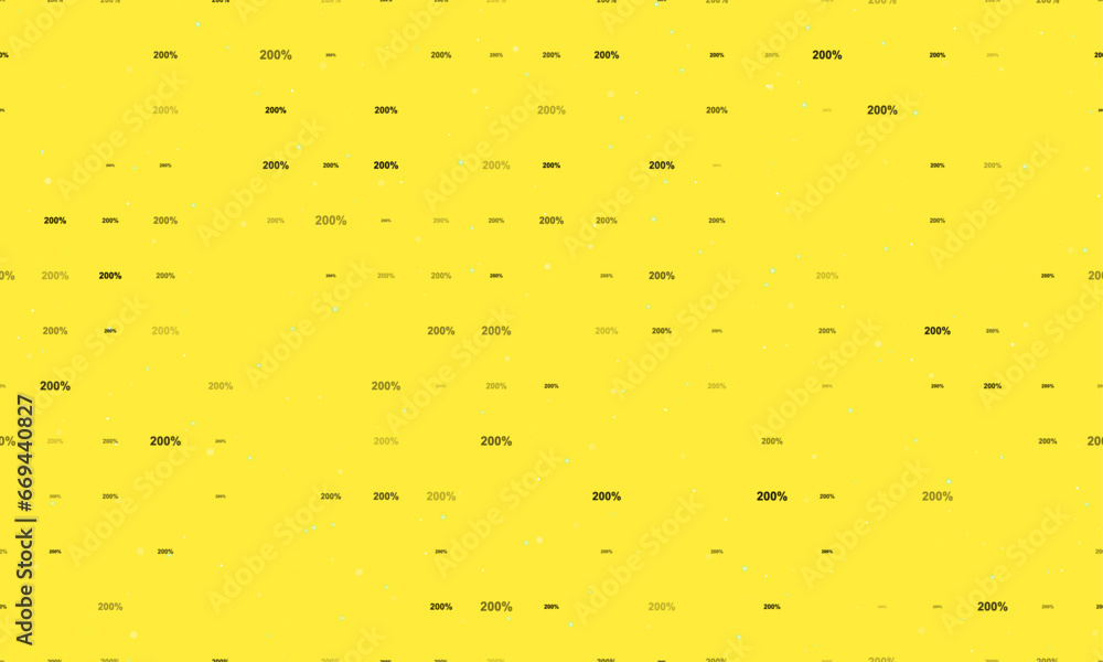 Poster seamless background pattern of evenly spaced black 200 percent symbols of different sizes and opacit