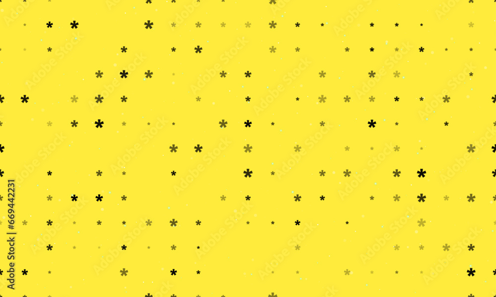 Poster seamless background pattern of evenly spaced black multiply symbols of different sizes and opacity. 