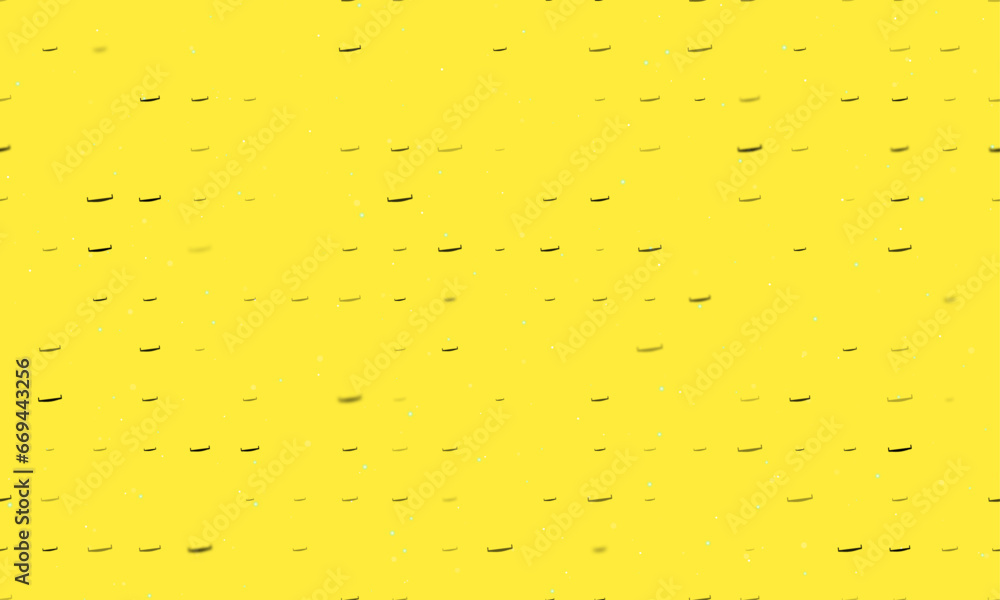 Poster seamless background pattern of evenly spaced black two-handed saws of different sizes and opacity. v
