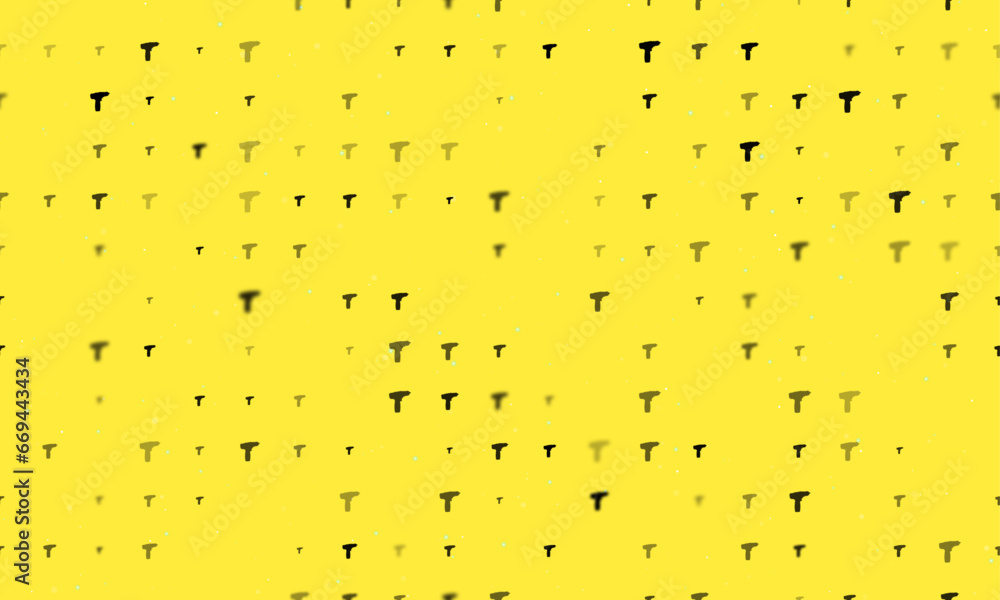 Poster seamless background pattern of evenly spaced black electric screwdriver symbols of different sizes a