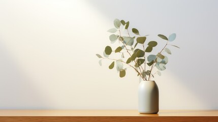 Eucalyptus in a vase. 3d rendering Generative AI