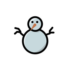 Snowman icon vector