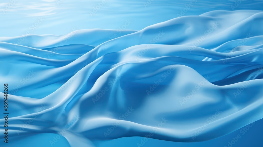 Poster abstract blue wavy background. 3d render illustration. image contains transparency. generative ai