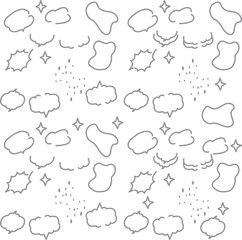 Seamless pattern with speech bubbles. Beautiful 
 cloud vector design.