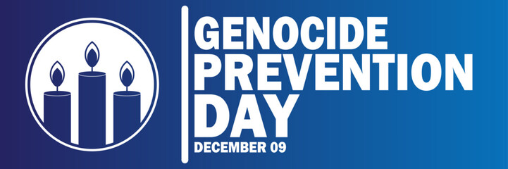 Genocide Prevention Day. December 09. Holiday concept. Template for background, banner, card, poster with text inscription. Vector illustration.