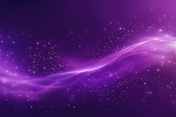 Fototapeta na wymiar digital dark purple particles wave and light abstract background with shining dots stars