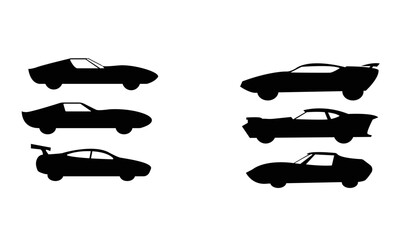 car silhouettes set