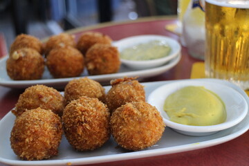 Bitterballen, a Dutch meat-based snack