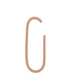 Cute Boho Paper Clip cartoon image of paper clips, rivets and buttons for paper. Bright educational elements for your design. The concept of study and work.